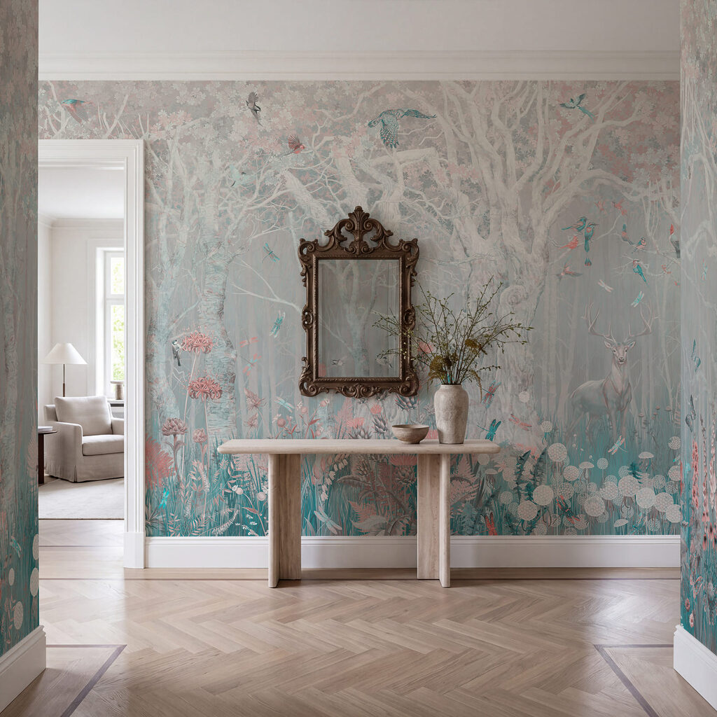 Ramas finas sobre flores — interior 1
