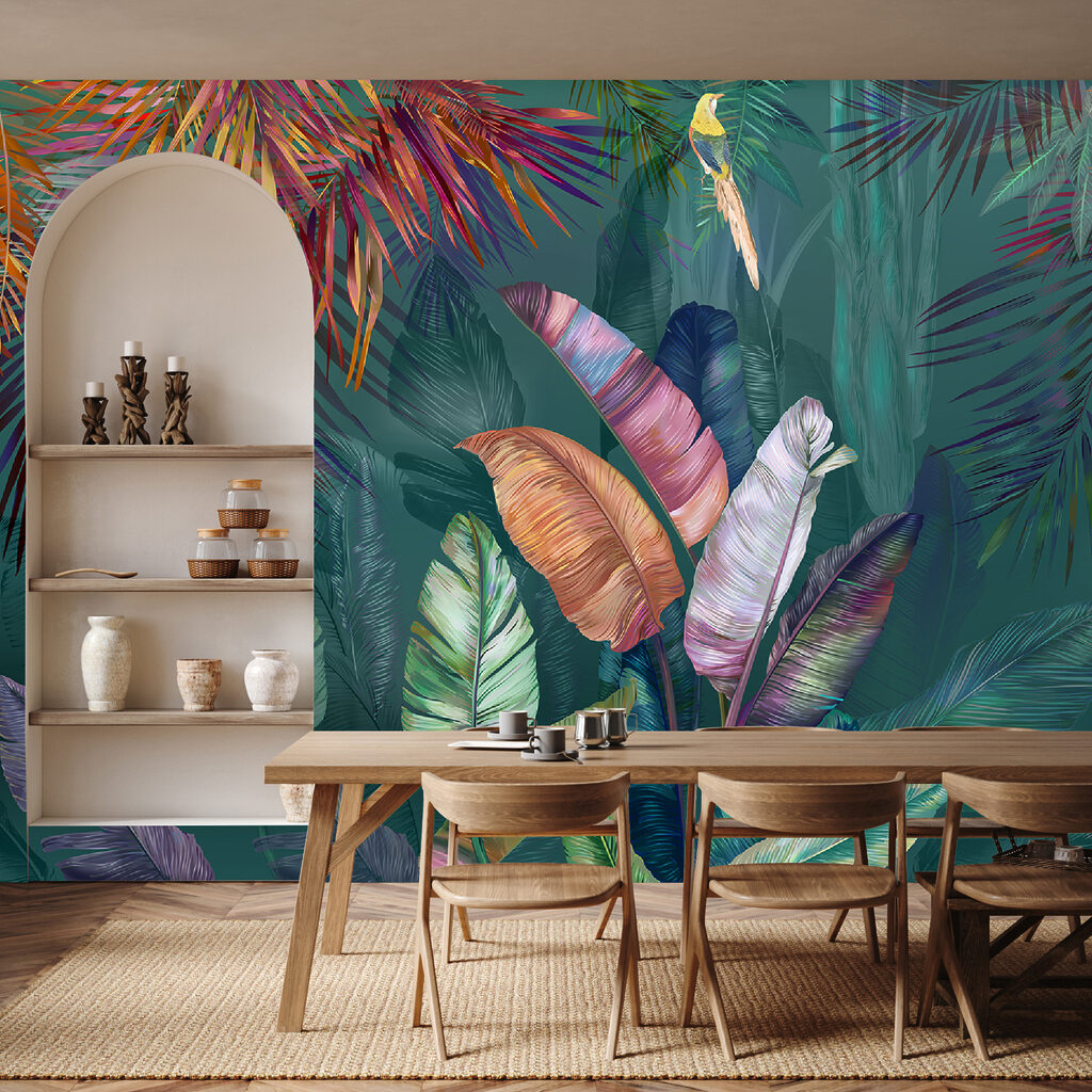 Hojas tropicales intensas — interior 12