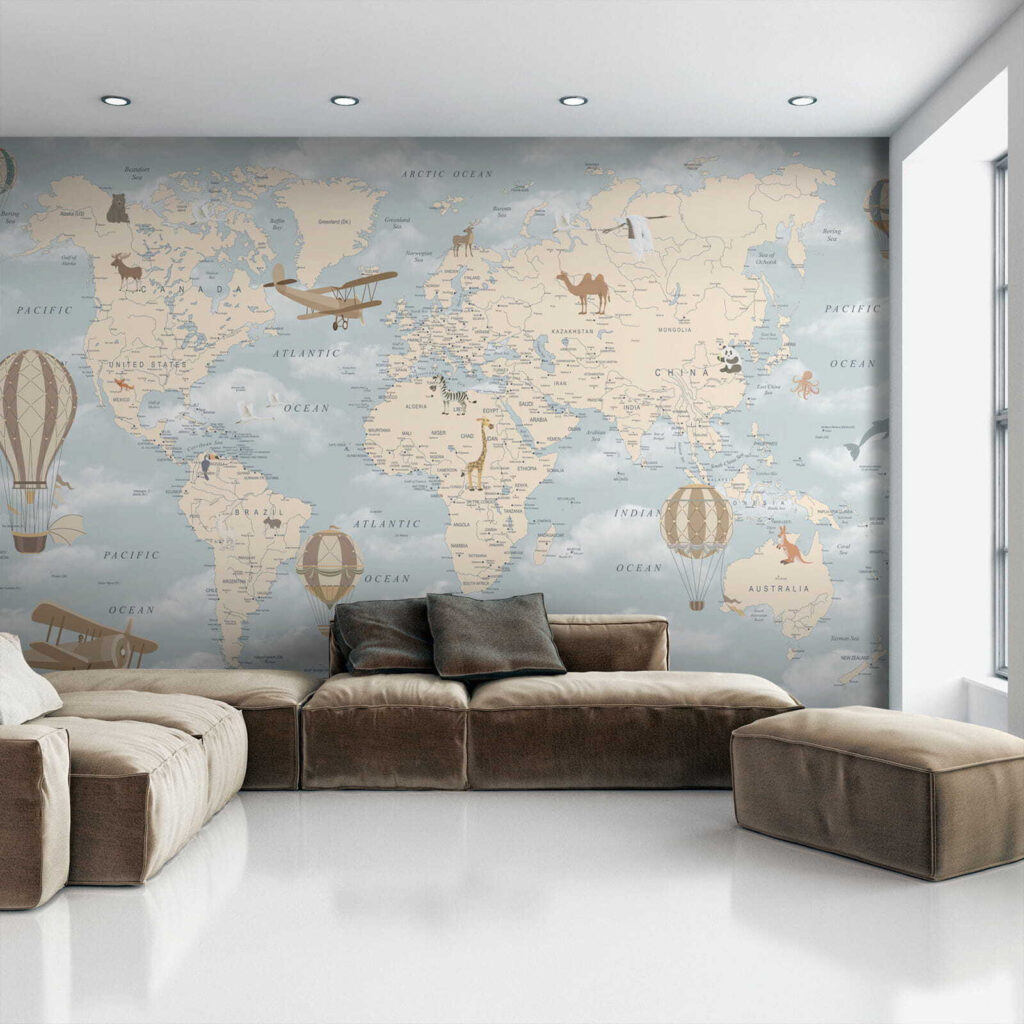 Mapa mundial entre nubes — interior 4