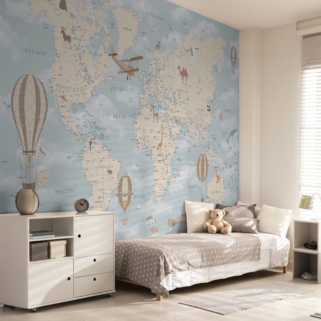 Mapa mundial entre nubes — interior 10