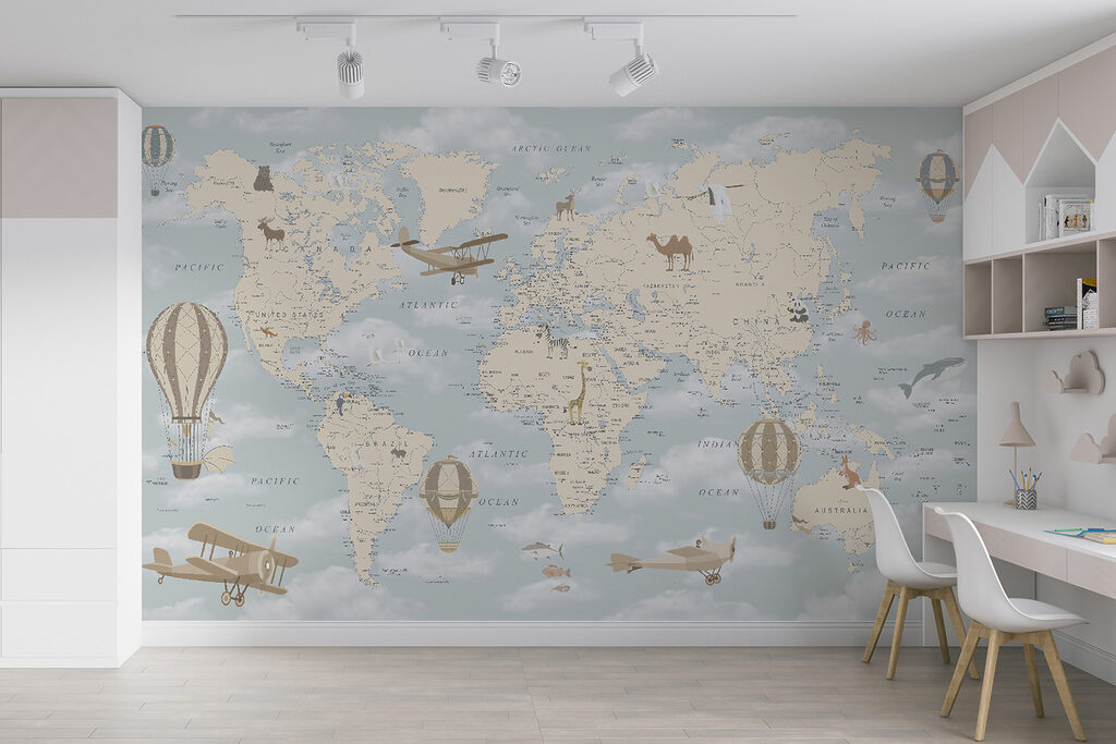 Mapa mundial entre nubes — interior 11