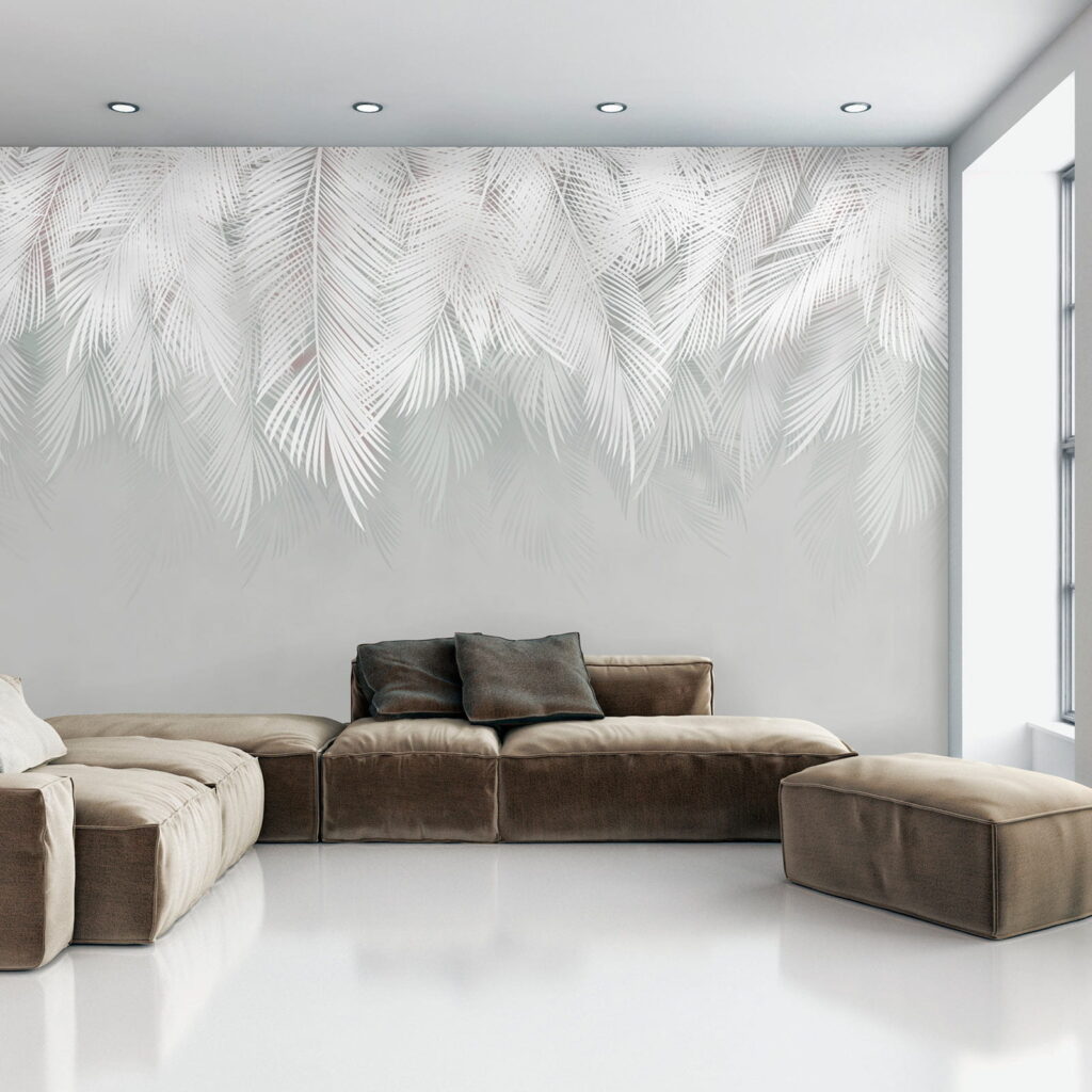 Palmas blancas sobre gris — interior 7