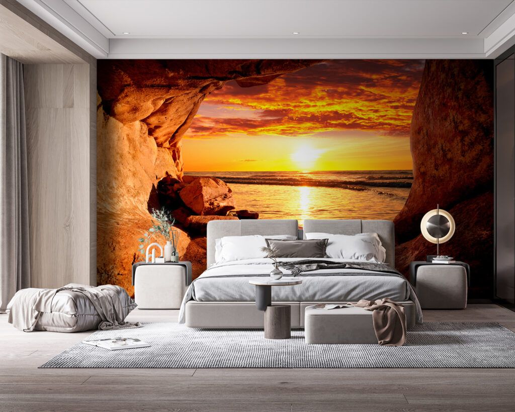 Atardecer en gruta marina — interior 1