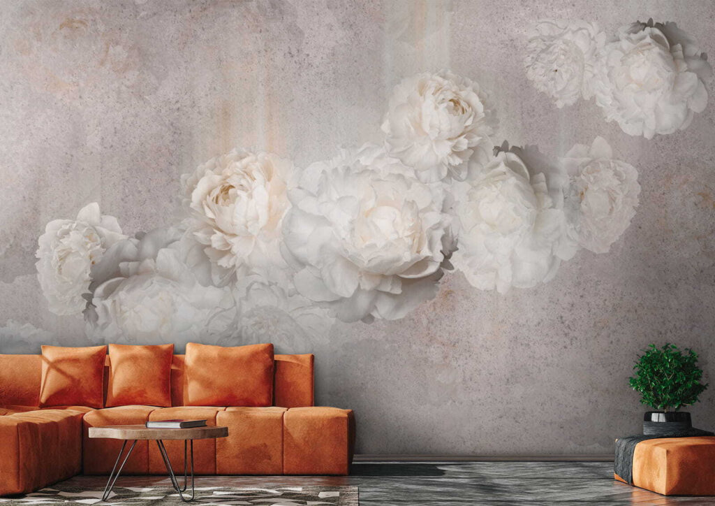 Rosas pálidas sobre gris — interior 7