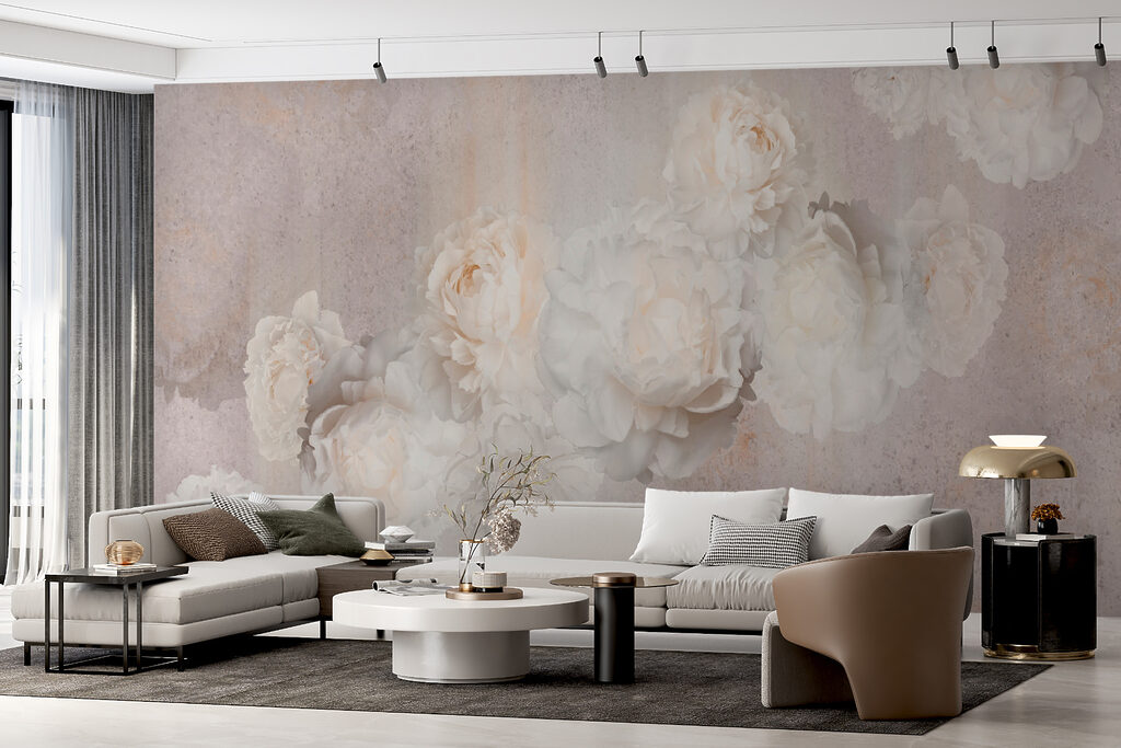 Rosas pálidas sobre gris — interior 11