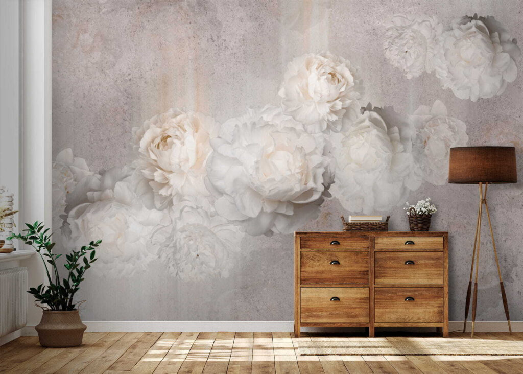 Rosas pálidas sobre gris — interior 8