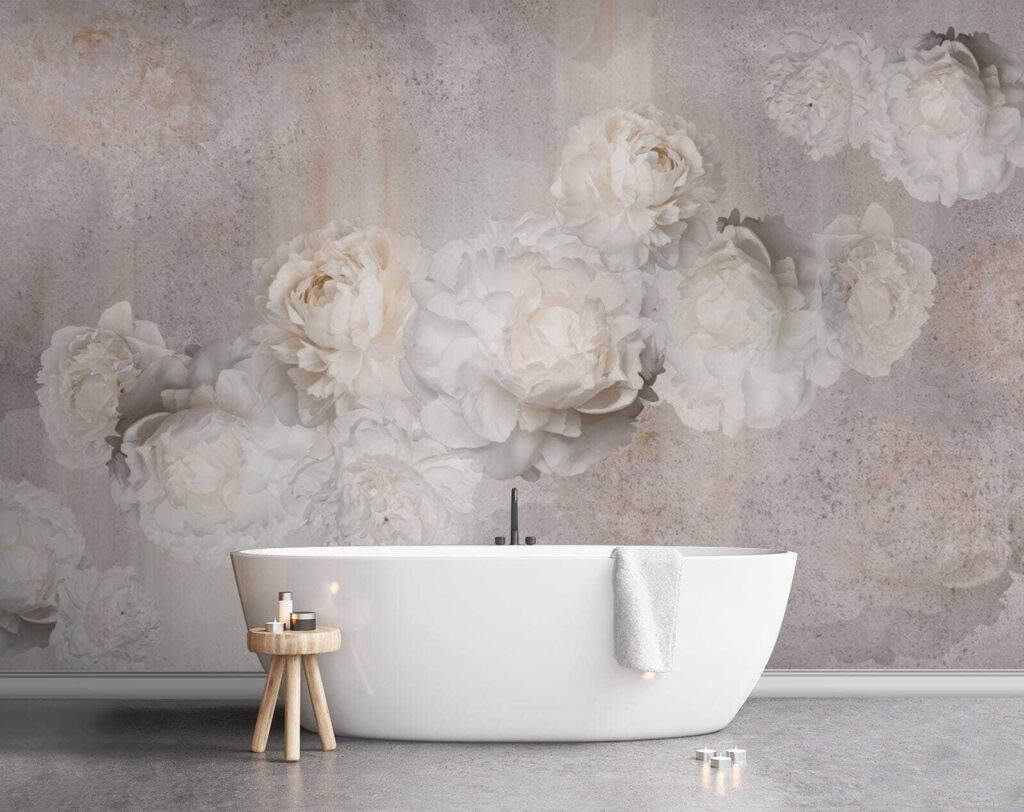 Rosas pálidas sobre gris — interior 9