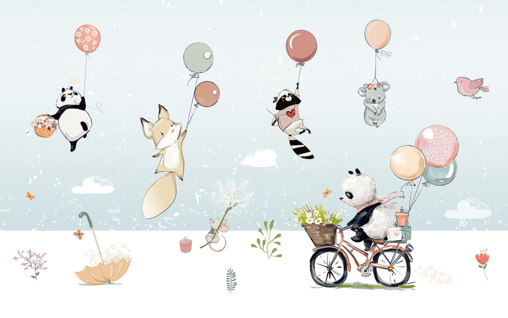 Paseo con globos — diseño completo