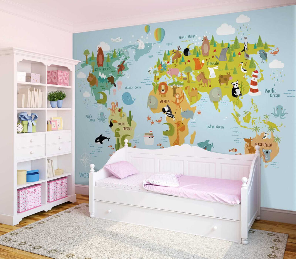 Mapa mundial con animales — interior 3