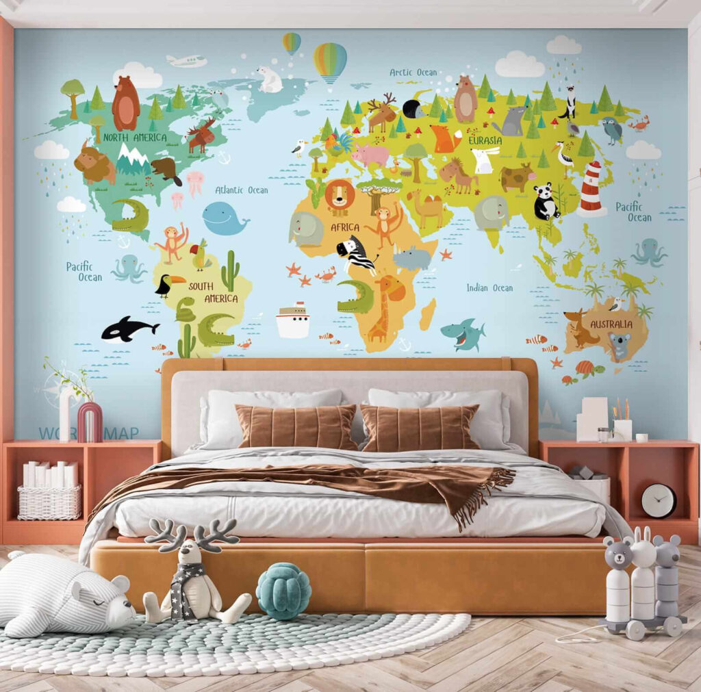 Mapa mundial con animales — interior 6