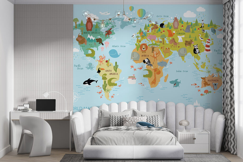 Mapa mundial con animales — interior 10