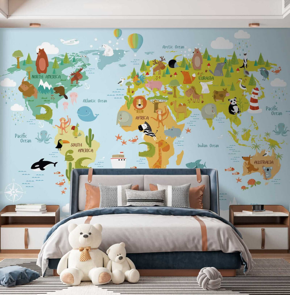 Mapa mundial con animales — interior 7