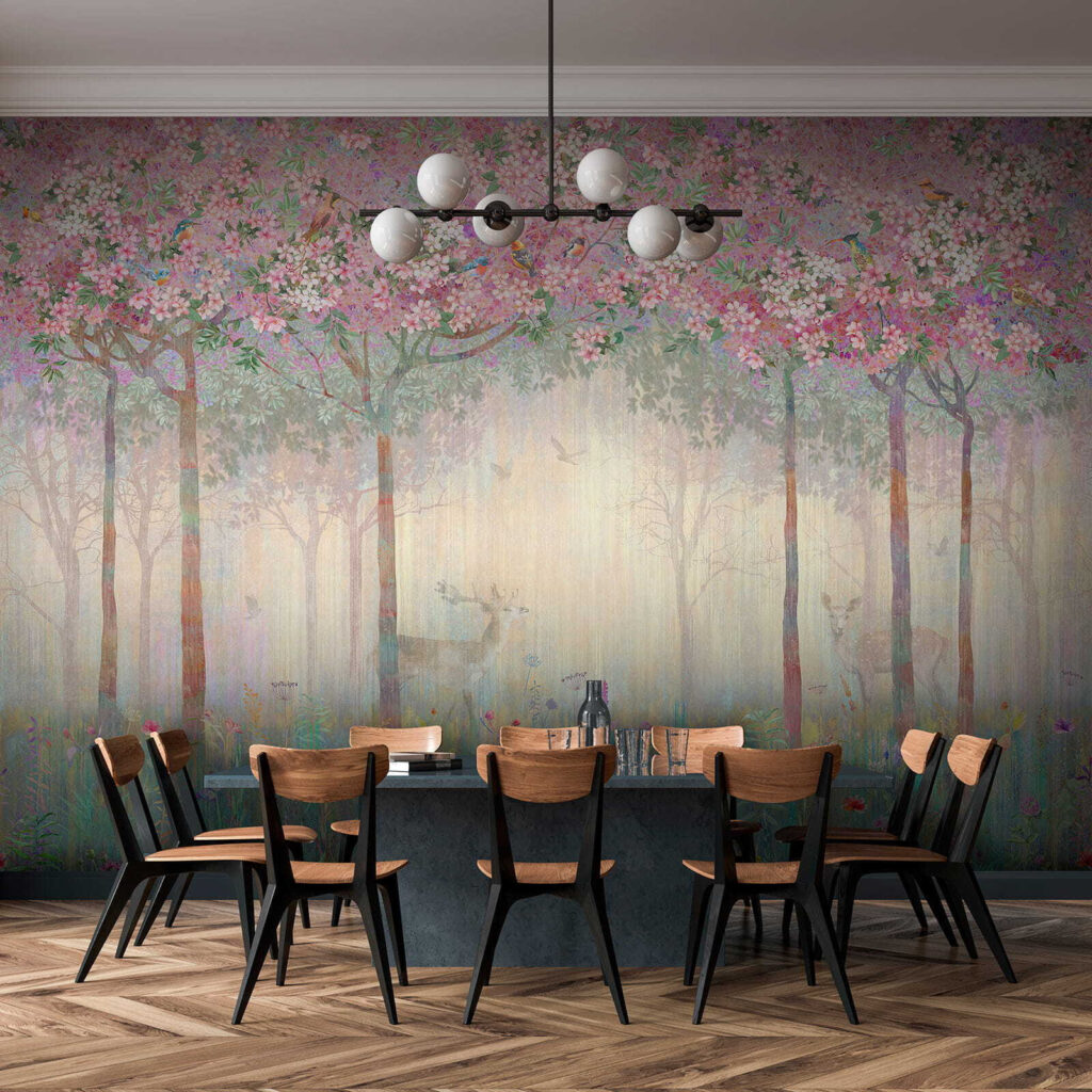 Ciervo en bosque florido — interior 7