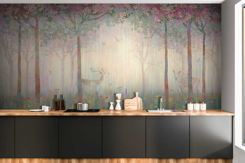 Ciervo en bosque florido — interior 8