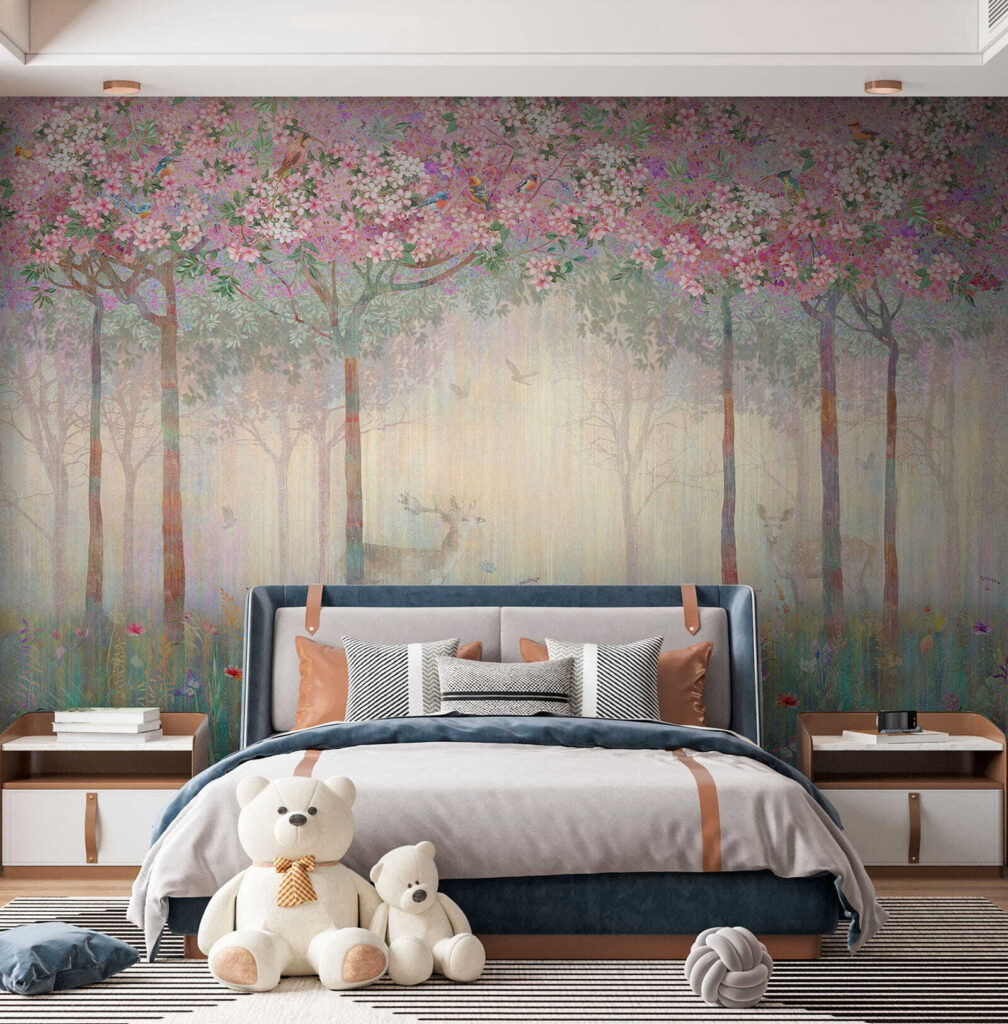 Ciervo en bosque florido — interior 9