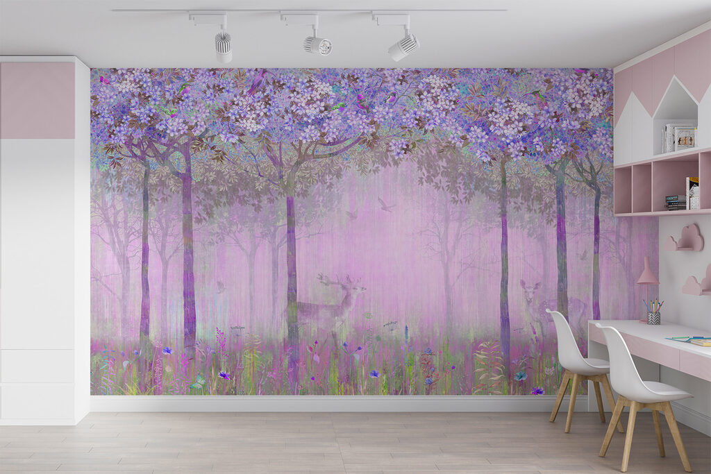 Ciervo en bosque florido — interior 2
