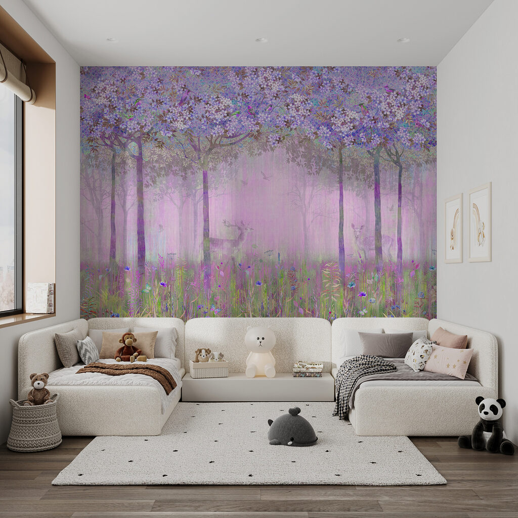 Ciervo en bosque florido — interior 3
