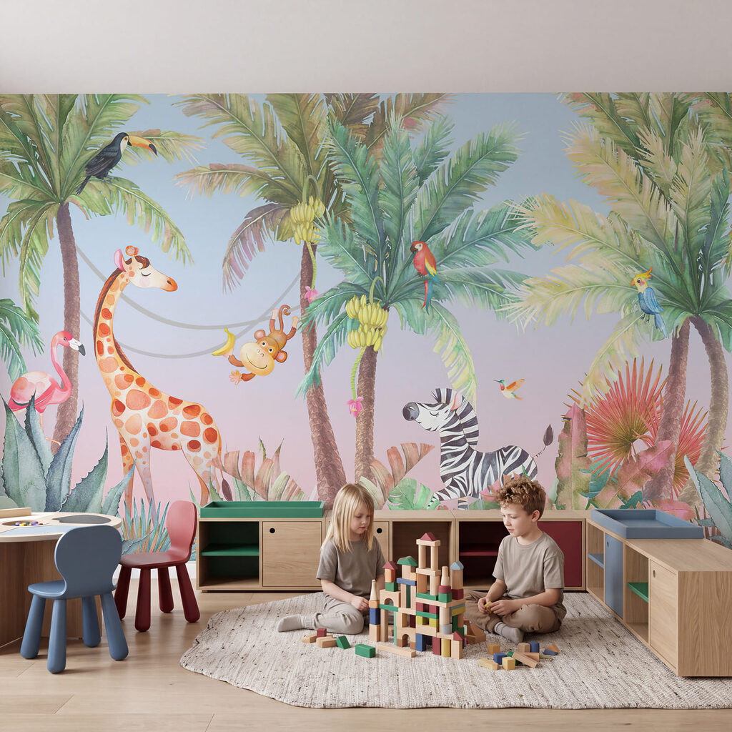 Jugando entre palmeras — interior 3