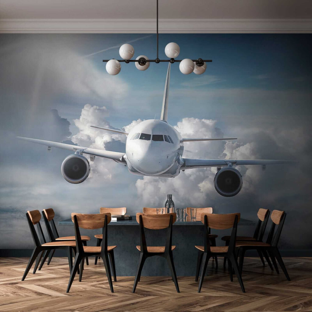 Avión sobre nubes suaves — interior 3