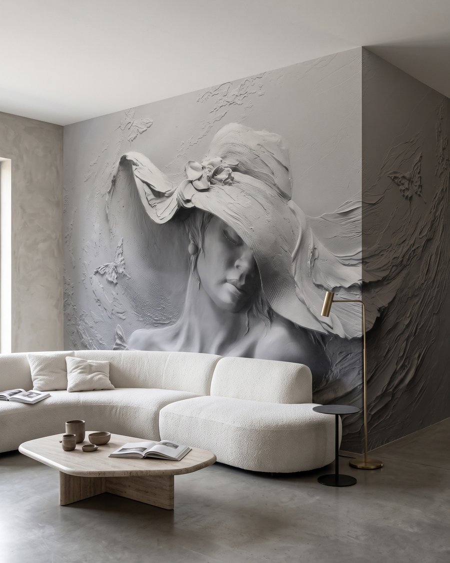 Mujer con sombrero ondulado — interior 3
