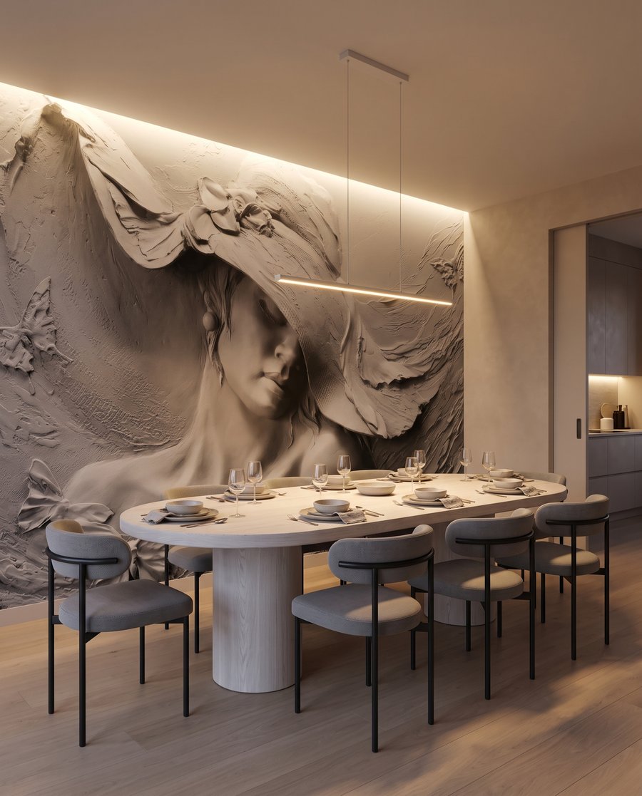Mujer con sombrero ondulado — interior 5