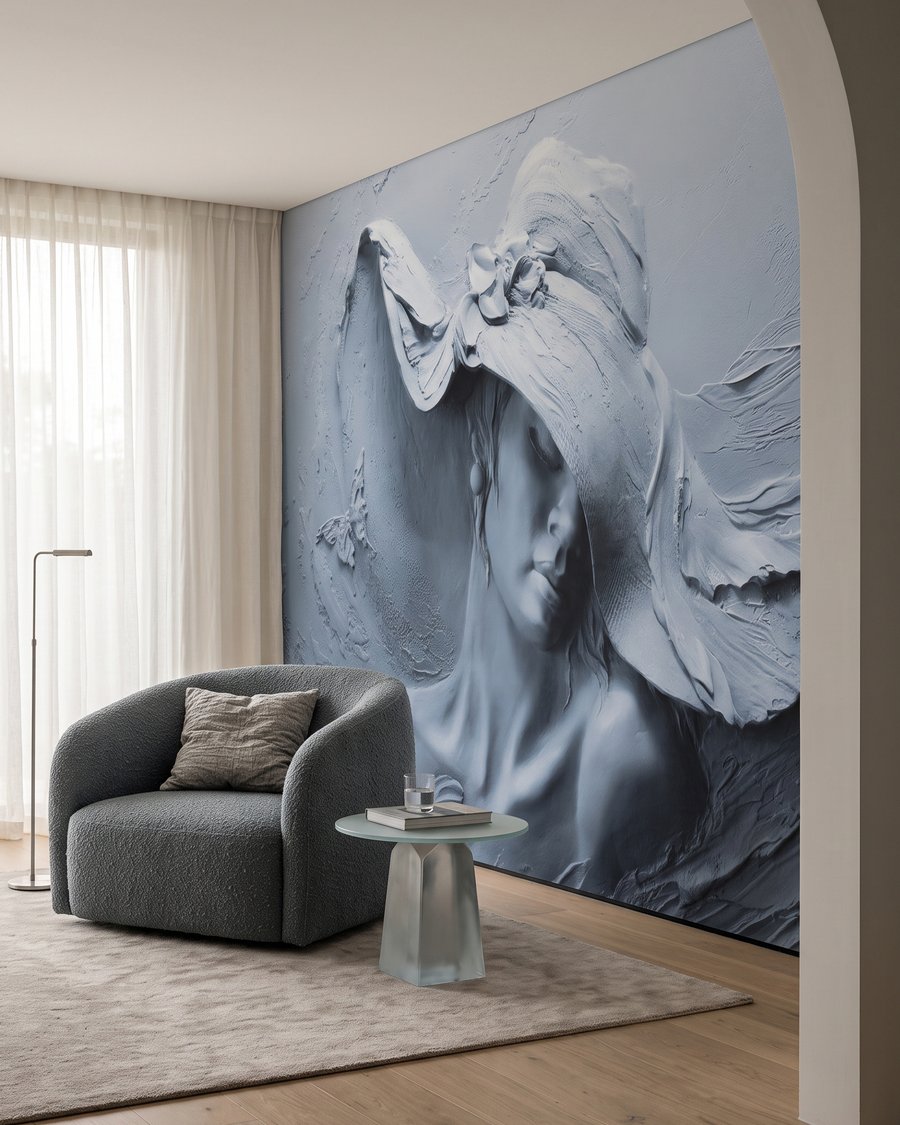 Mujer con sombrero ondulado — interior 4