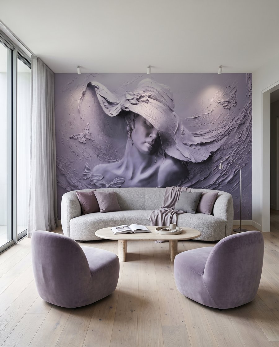 Mujer con sombrero ondulado — interior 2
