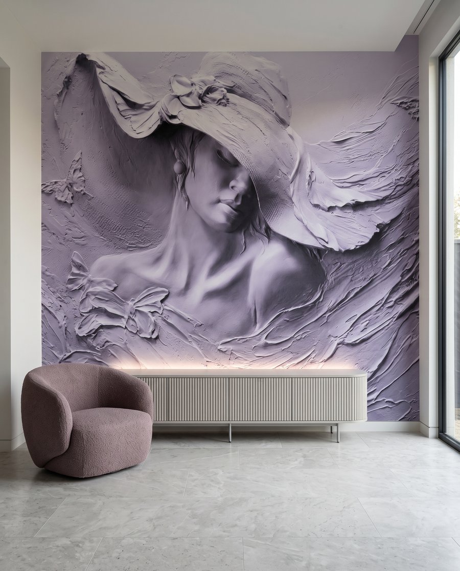 Mujer con sombrero ondulado — interior 5