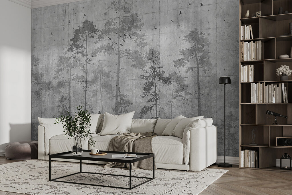 Pinos sobre fondo desgastado — interior 2