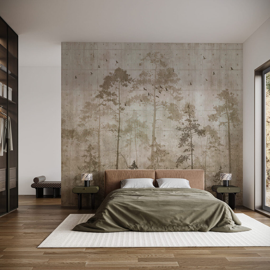 Pinos sobre fondo desgastado — interior 2