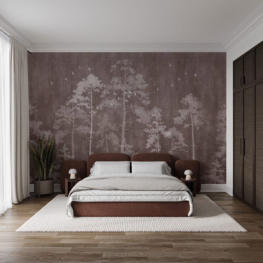 Pinos sobre fondo desgastado — interior 2
