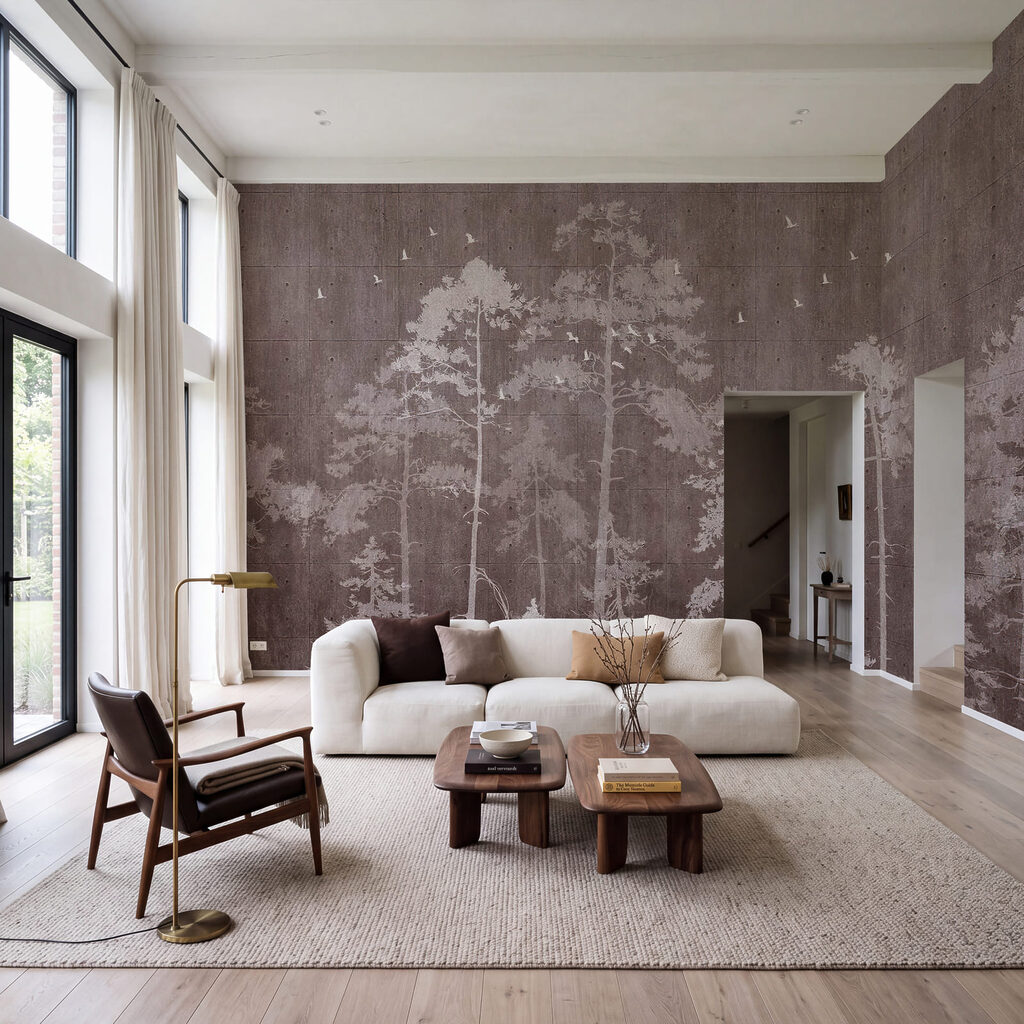 Pinos sobre fondo desgastado — interior 1