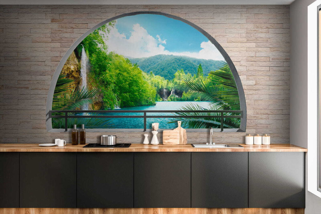 Río tras un arco — interior 1