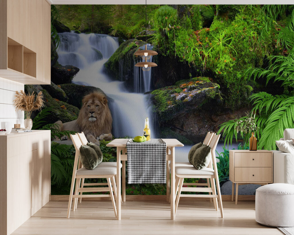 León ante una cascada — interior 4