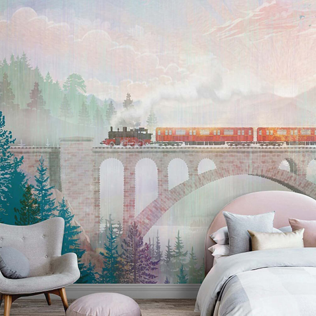 Tren sobre el viaducto — interior 1