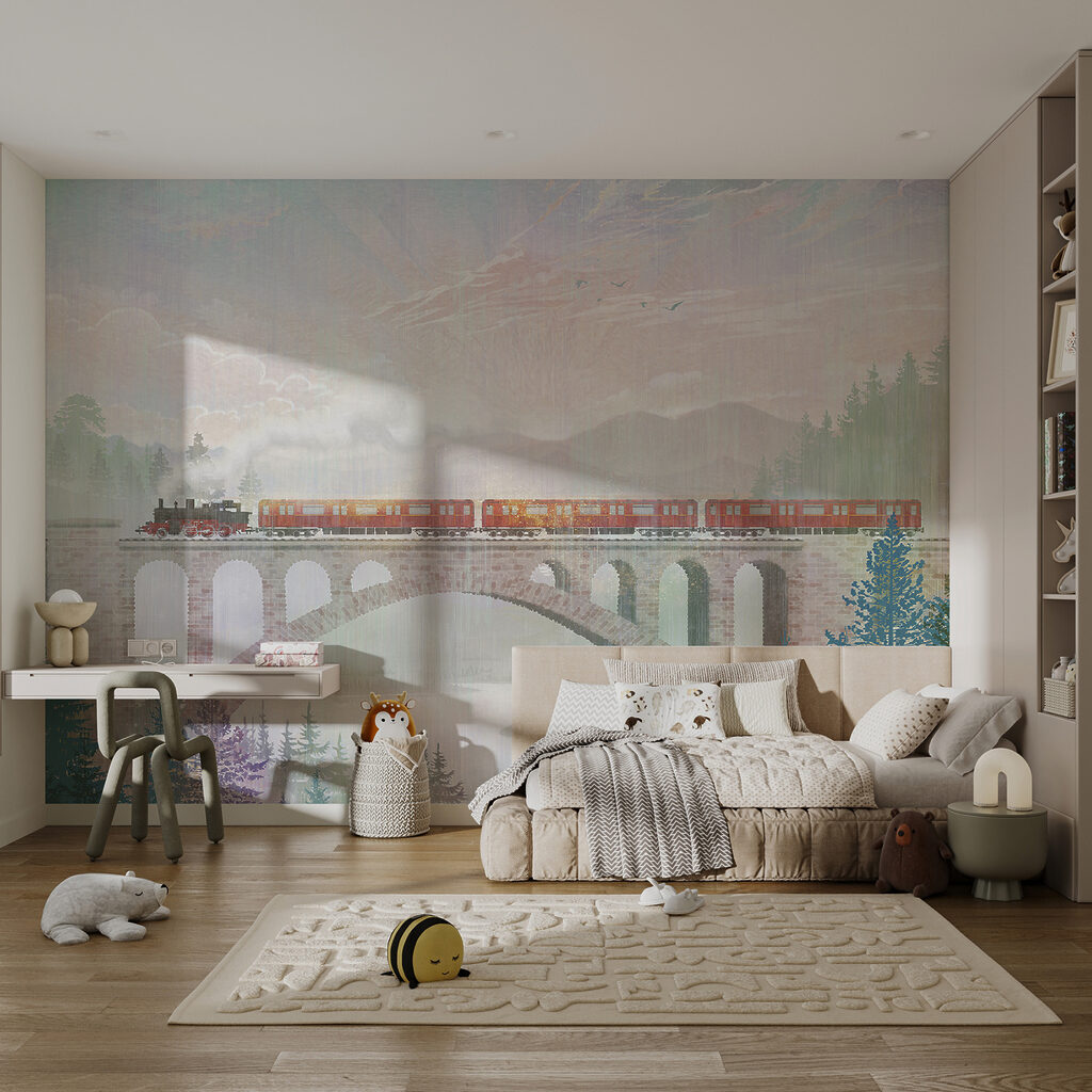 Tren sobre el viaducto — interior 2