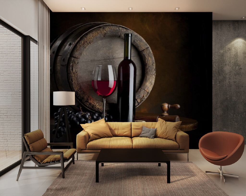 Vino tinto y barrica — interior 3