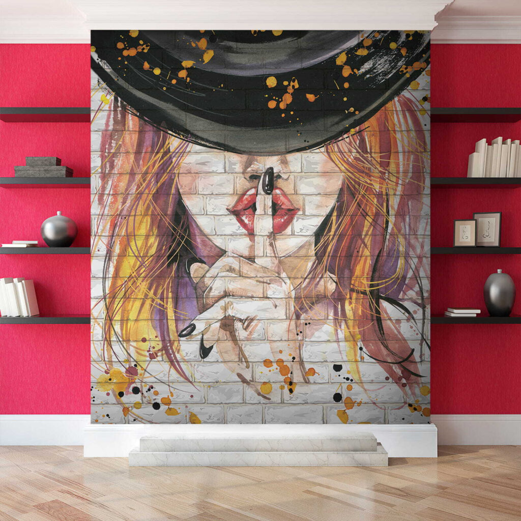 Dedo en los labios — interior 3