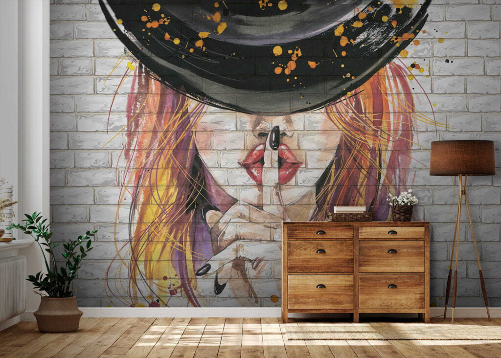 Dedo en los labios — interior 4