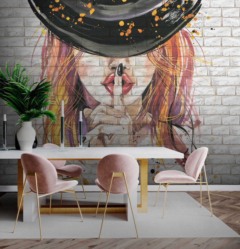 Dedo en los labios — interior 5