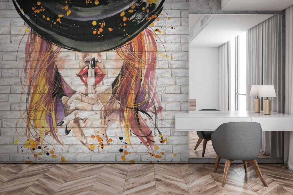 Dedo en los labios — interior 6