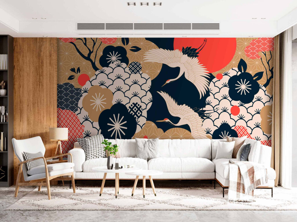 Grullas entre flores — interior 1