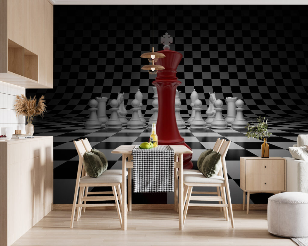 Rey rojo sobre tablero — interior 4