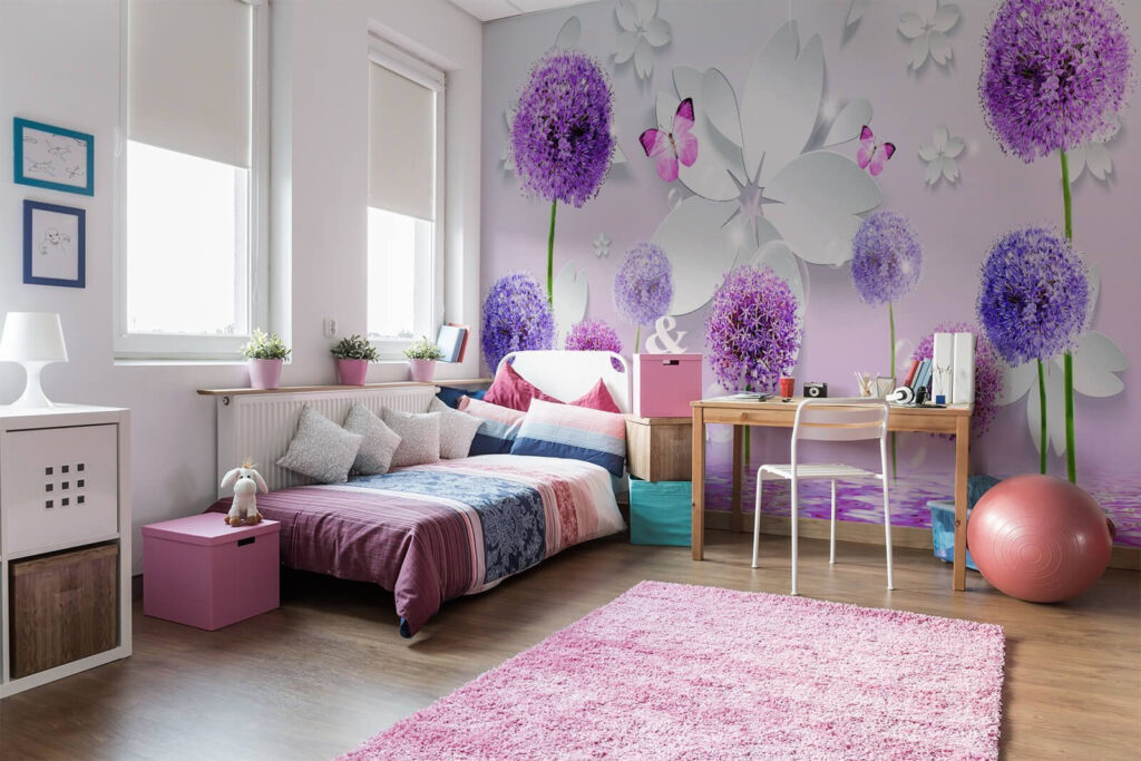 Flores redondas entre mariposas — interior 1