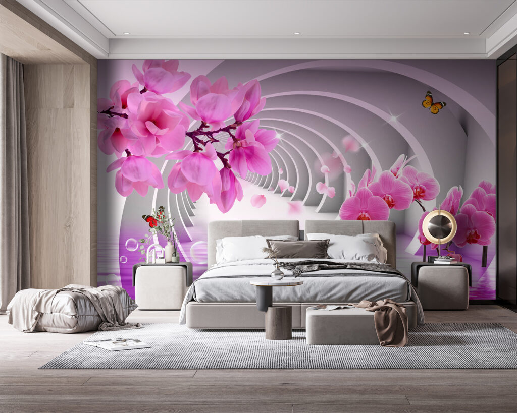 Orquídeas en arcos rosas — interior 2