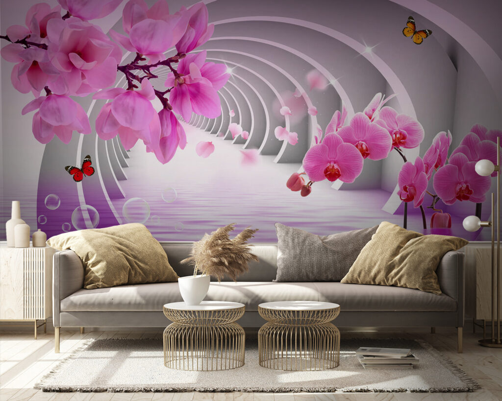Orquídeas en arcos rosas — interior 4