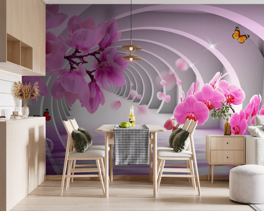 Orquídeas en arcos rosas — interior 5