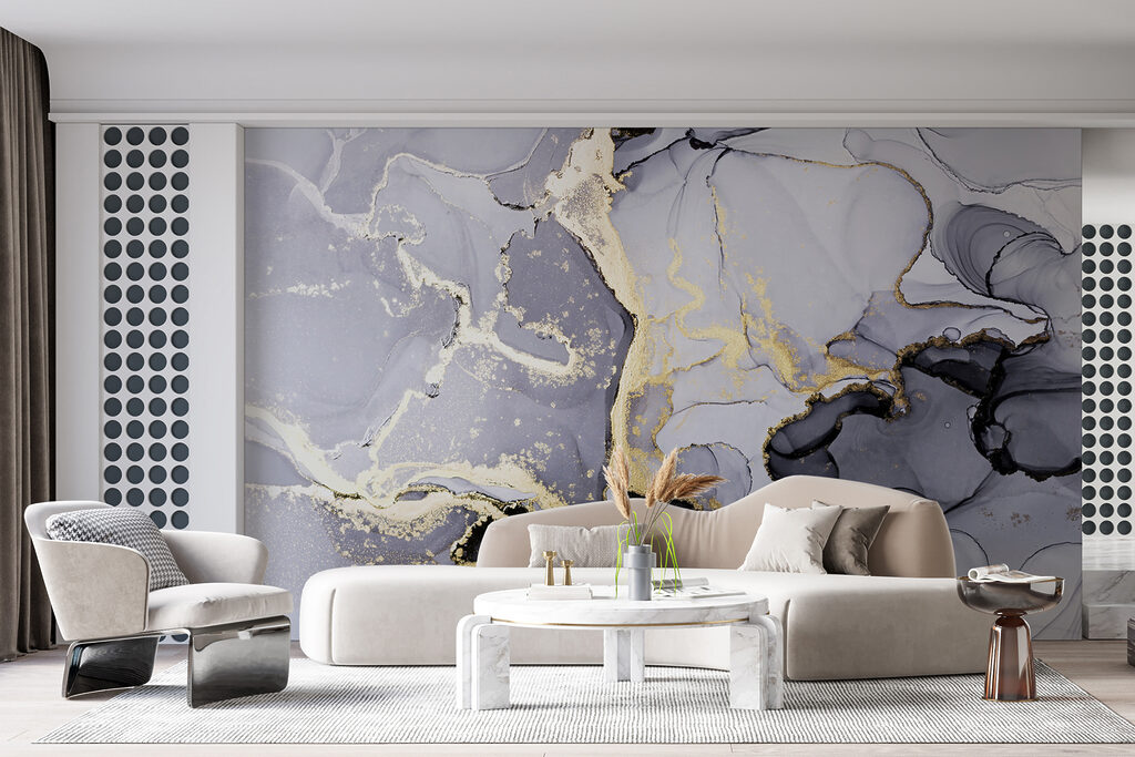 Vetas doradas en lila — interior 3