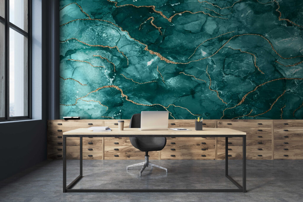 Celdas turquesa con vetas — interior 4