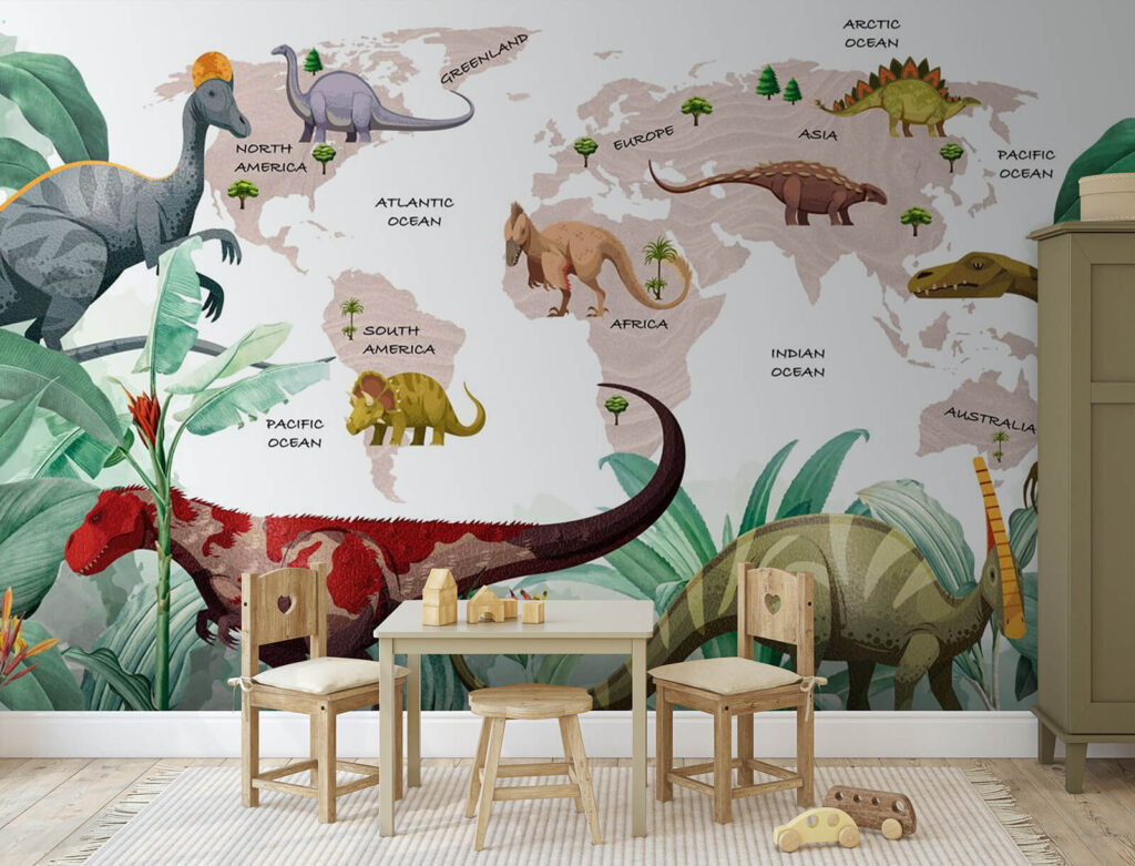Dinosaurios sobre un mapa — interior 2